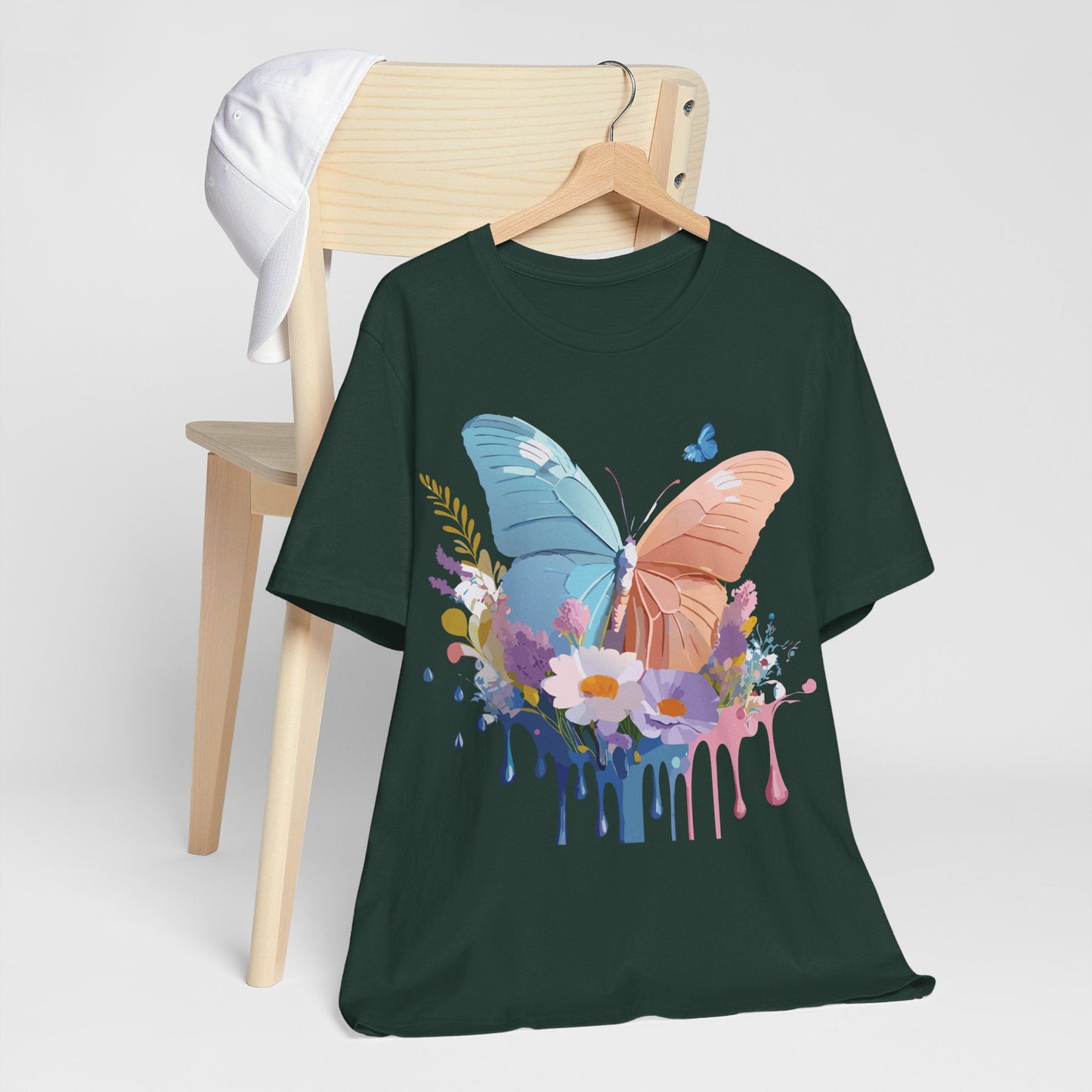 Butterfly Graphic Tee Adelpha Unisex Short Sleeve Art Design
