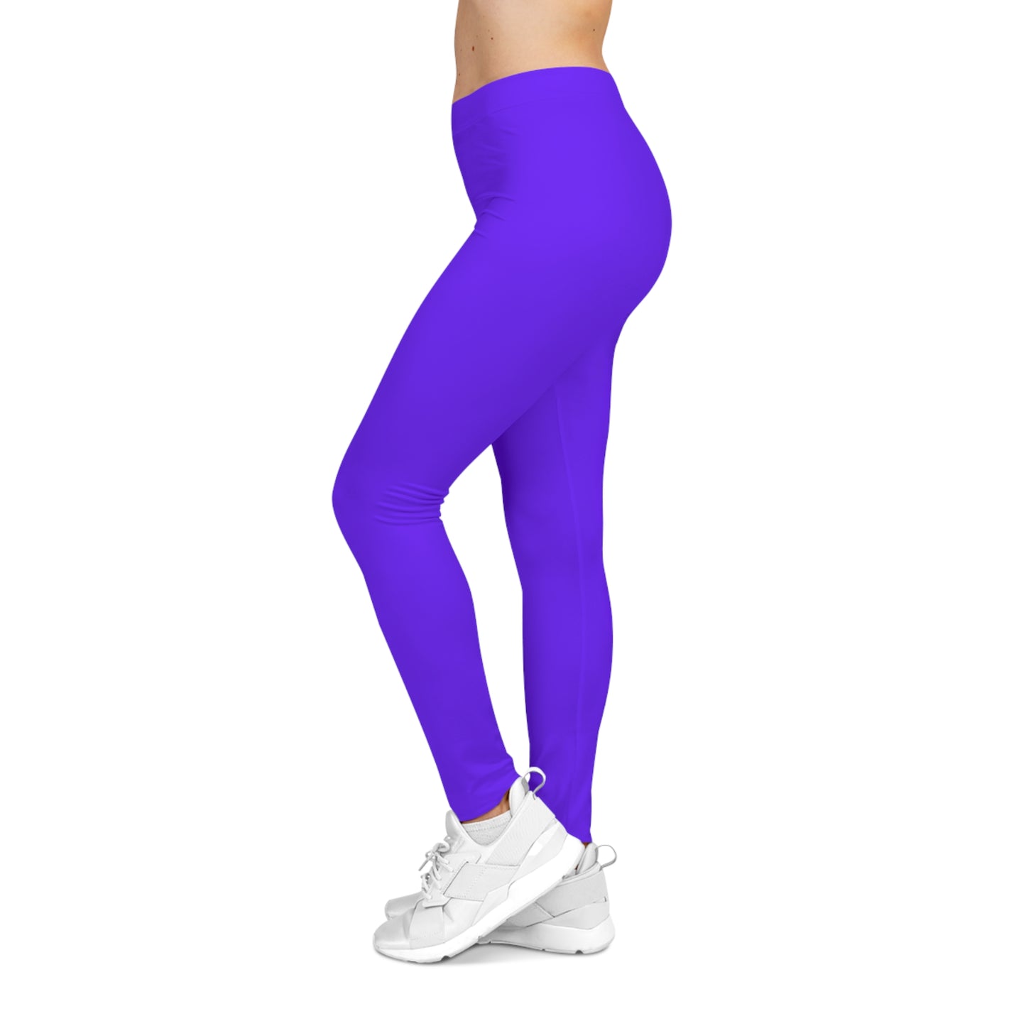 Electric Indigo Color Women's Poly-Span Casual Leggings XS-2XL