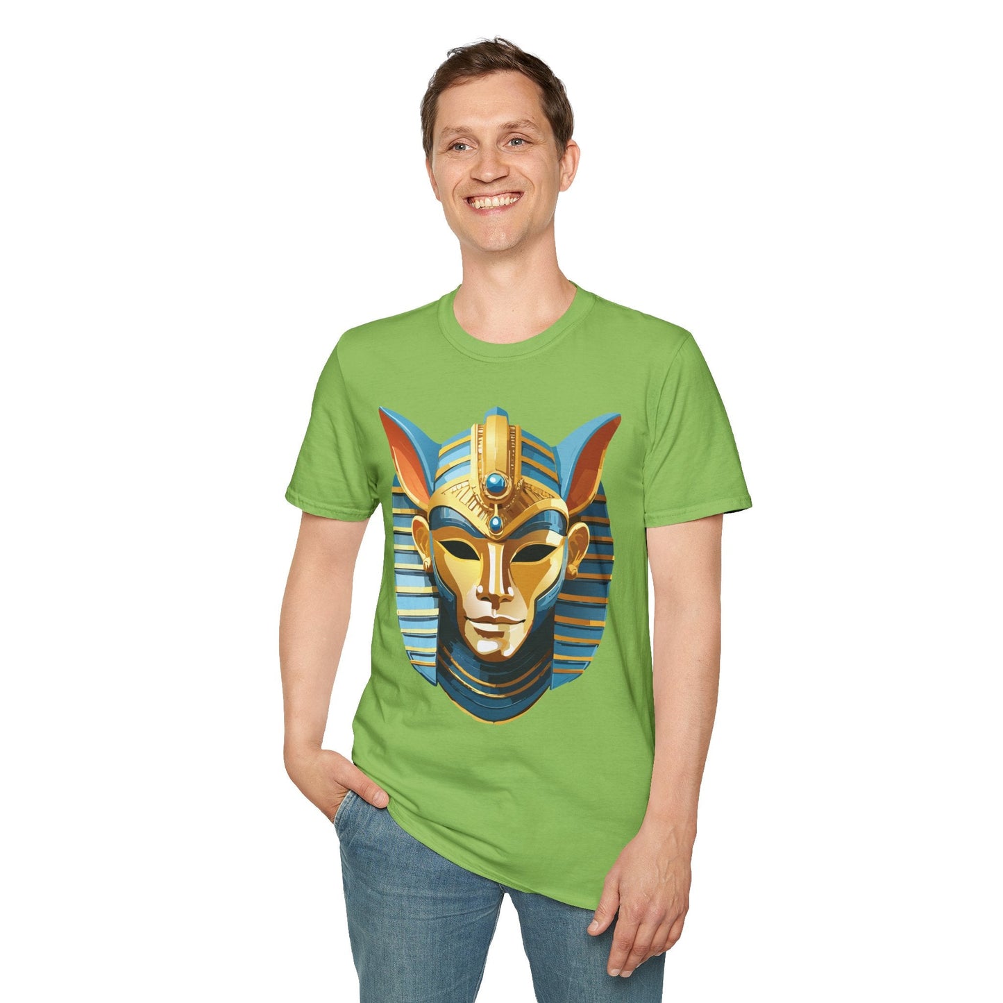 Mask Tee Shirt Unisex Softstyle Cotton Tee With Masquerade Art Design Gildan Softstyle