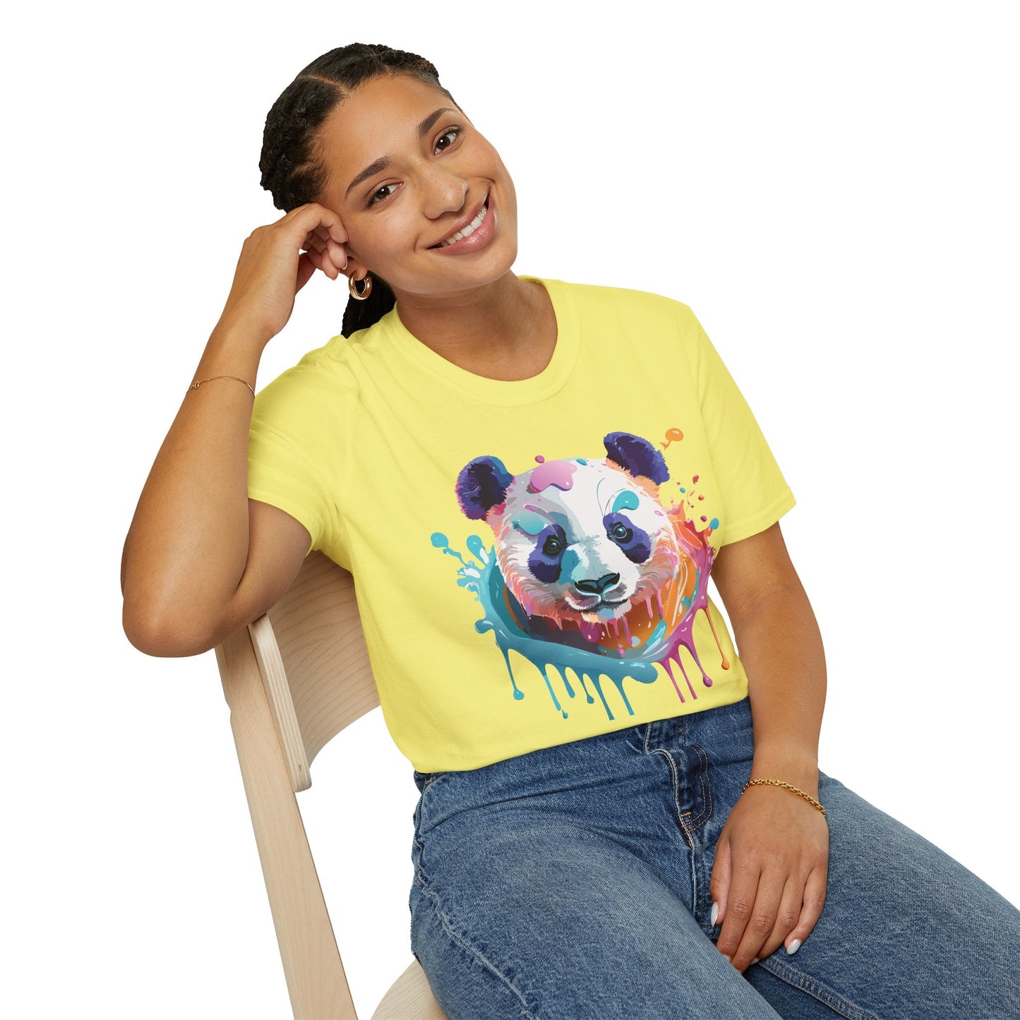 Panda Shirt T Shirt Softstyle 64000 Gildan 100 Percent Ring Spun Cotton Comfortable Animal Tee