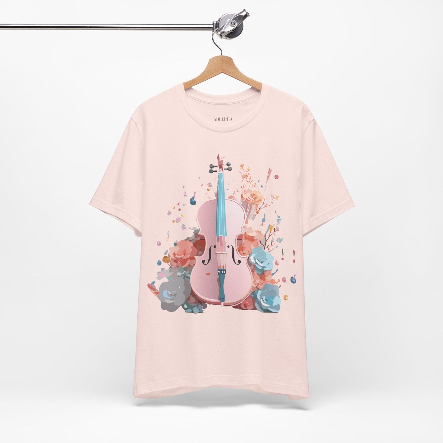 Music Graphic Unisex 100 Cotton Vintage Art with Musical Elements Tee 12
