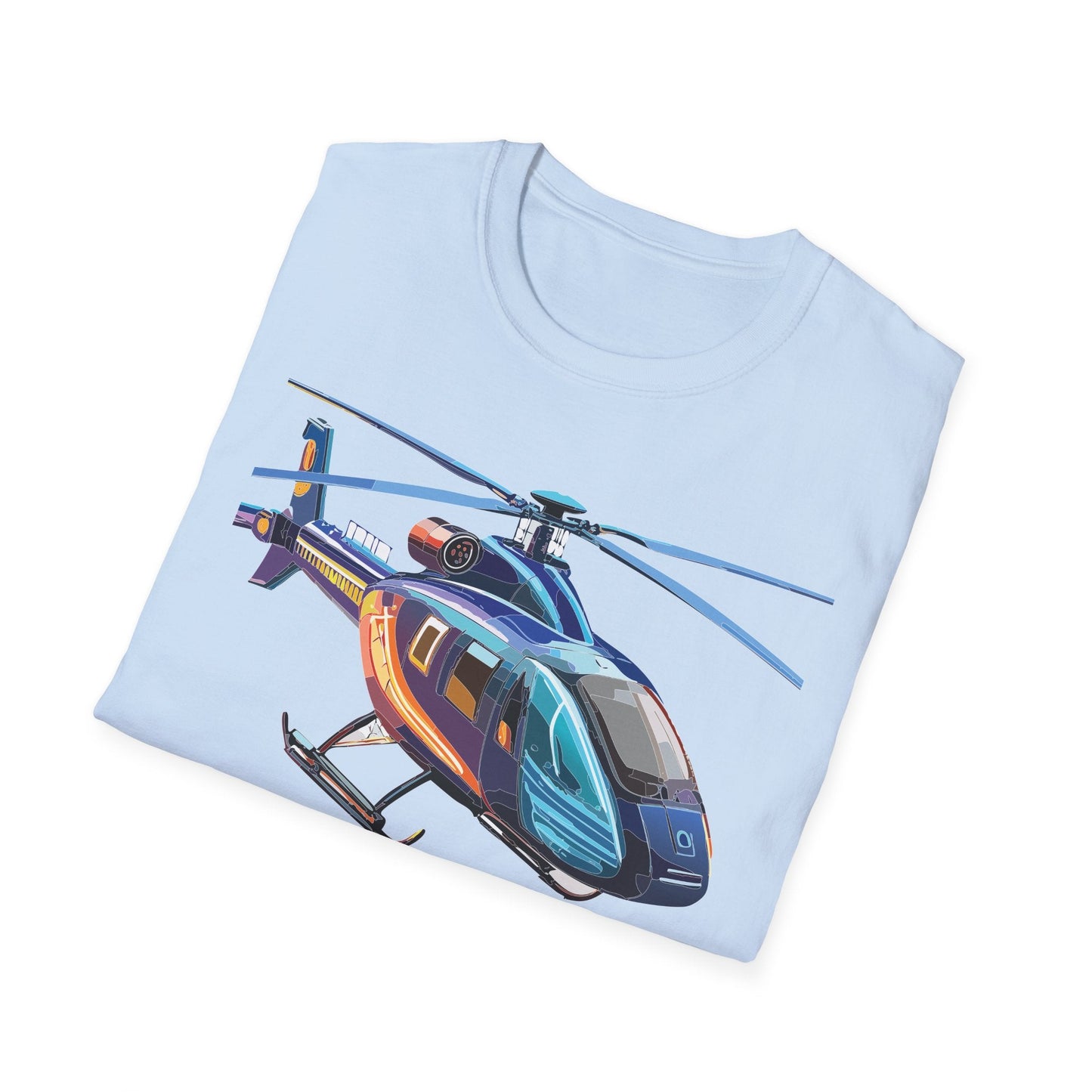 Chopper Helicopter Graphic Unisex Cotton Softstyle Short Sleeve Tee 8