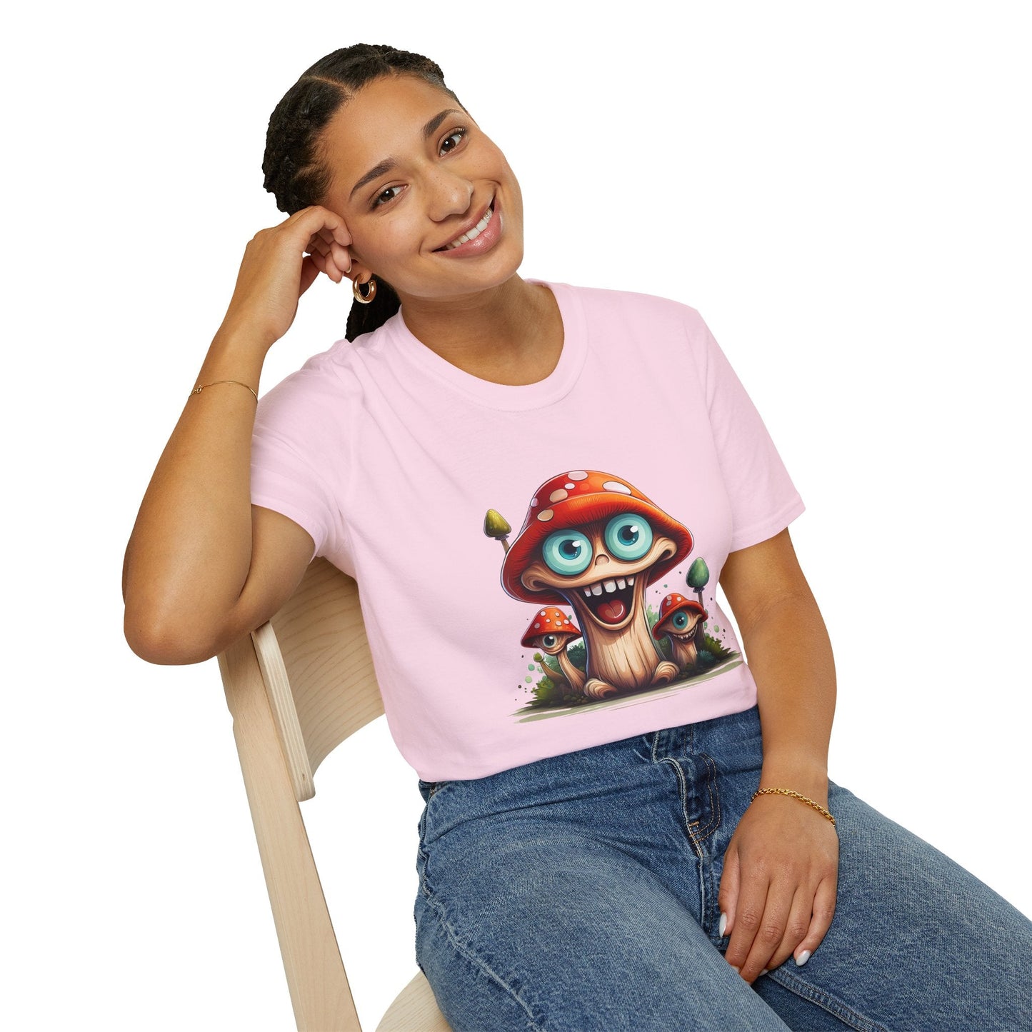 Mashroom Tee Shirt Unisex Funny Mushroom Design Softstyle Tee One Hundred Percent Ring Spun Cotton
