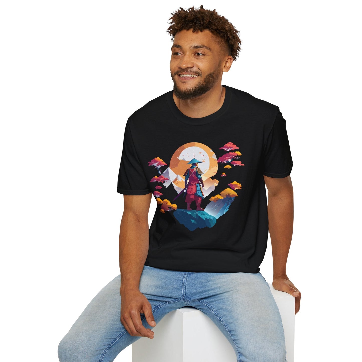 Gildan Softstyle 64000 Samurai T Shirt Unisex Cotton Tee With Samurai Design Relaxed Fit