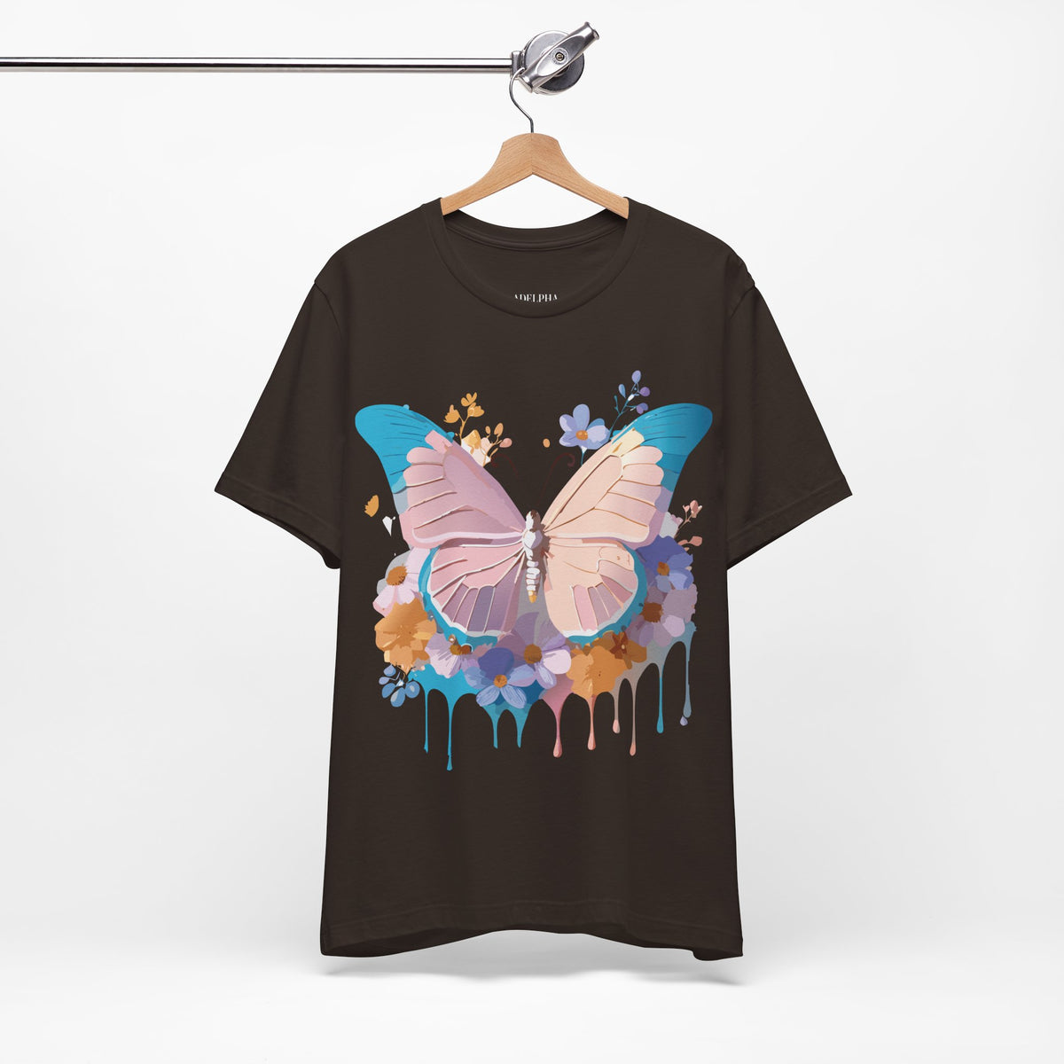 Butterfly Graphic Unisex Cotton Bella+Canvas Tee with Art Design n52