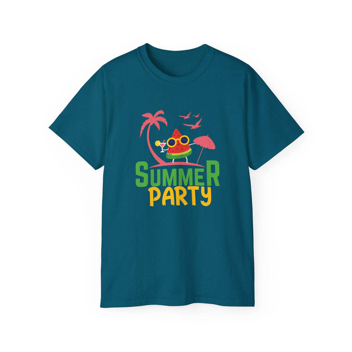 Summer Party Frog Tee | Tropical Palm Cocktail Design