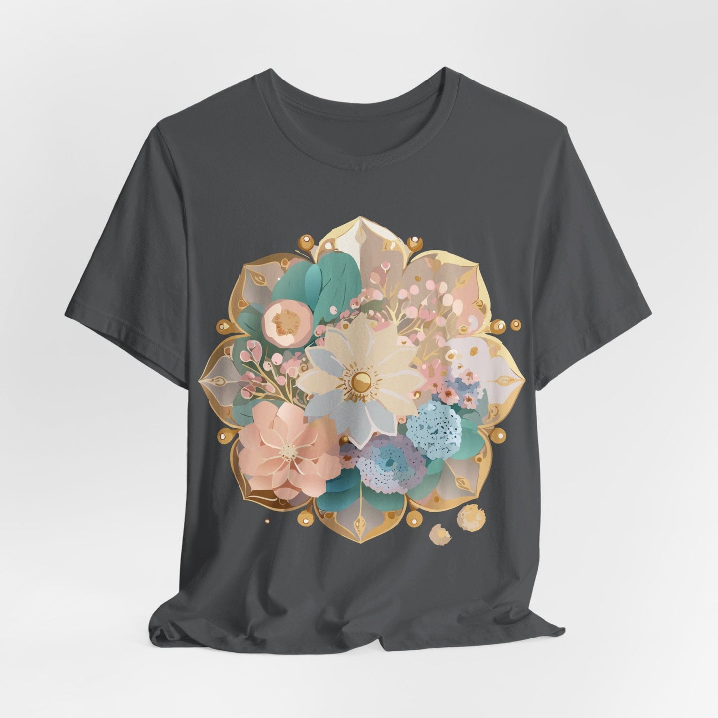 Mandala Graphic Unisex 100 Cotton Vintage Floral Artwork Tee 14
