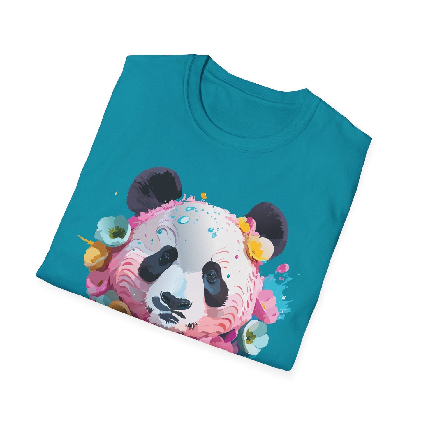 Panda Shirt Unisex T Shirt Graphic Tee Animal Print Gildan Softstyle 64000 100 Percent Cotton