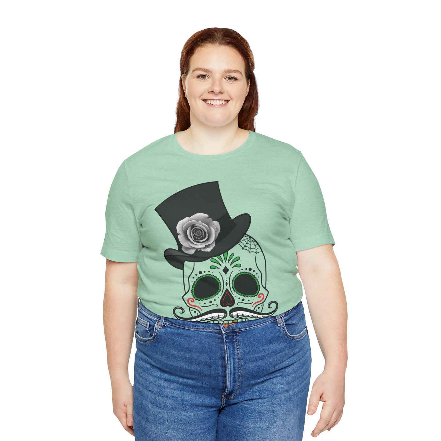 Unisex-T-Shirt aus Baumwolle mit Totenkopf