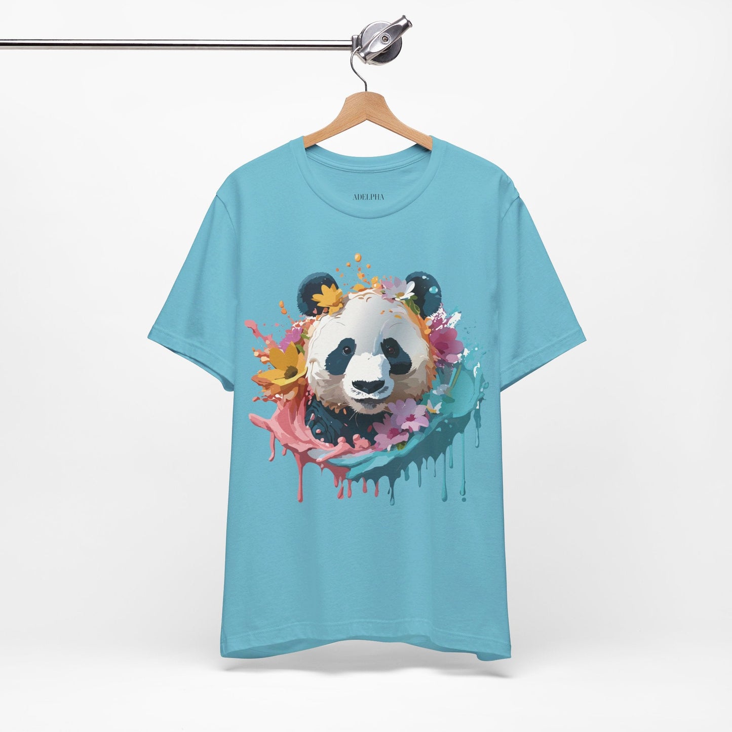 Panda Graphic Tee Unisex Jersey Short Sleeve Art Design Shirt By Adelpha Premium Casual Wear