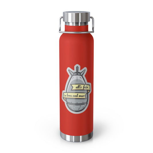 22oz Copper Insulated Water Bottle with Cartoon Design - CV85
