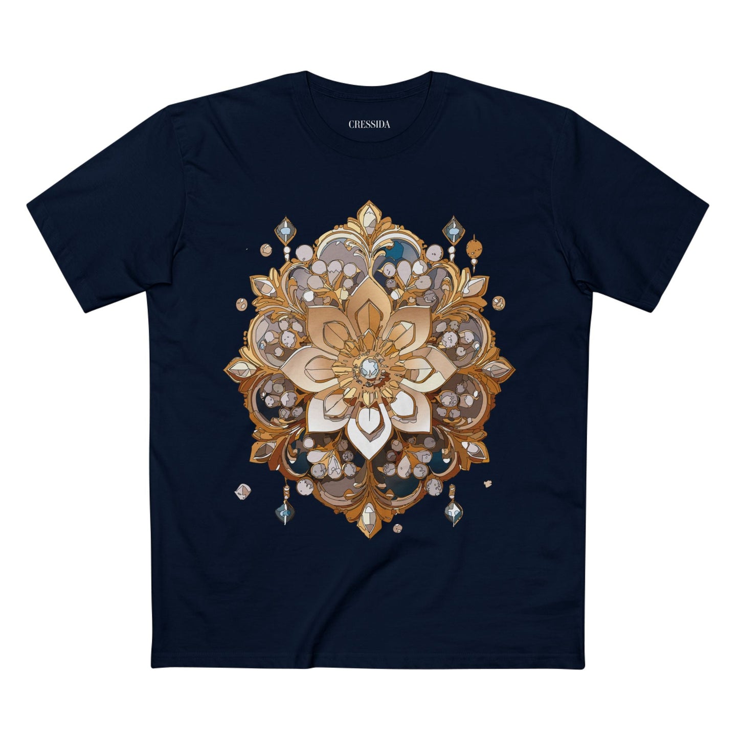 Floral Graphic T-Shirt Unisex 100 Cotton Art Design with Antique Flowers Tee 22