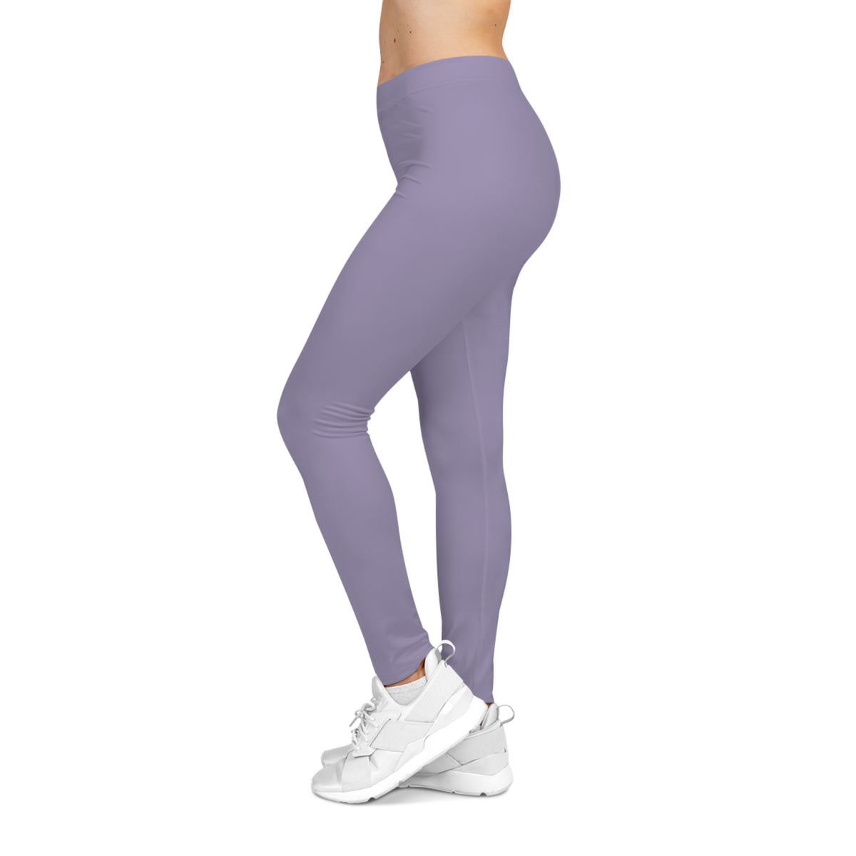 Purple Mist Color Women's Poly-Span Casual Leggings XS-2XL