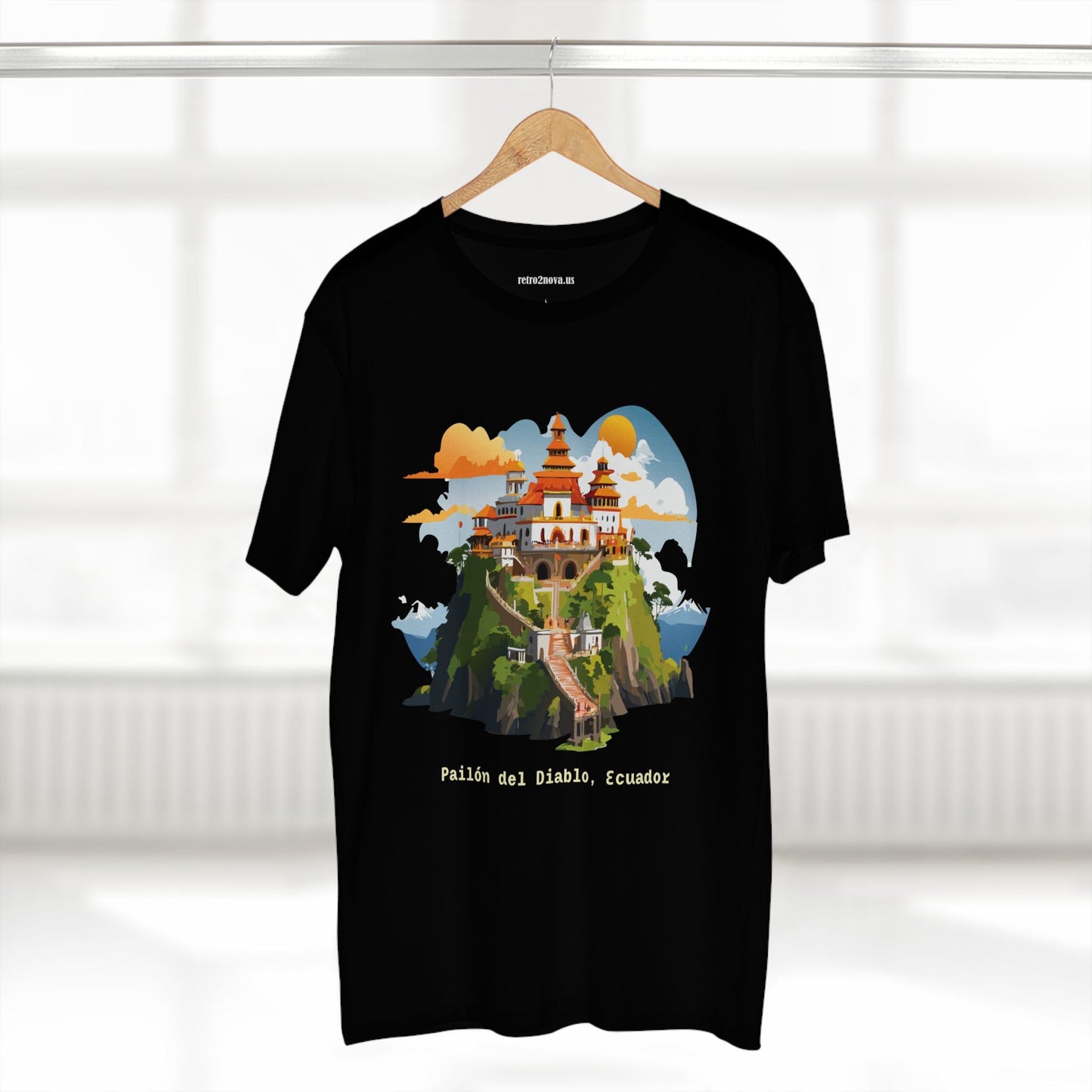 Travel Shirt Unisex Premium Cotton Tee With Original Art Design From Retro2Nova Ecuador Inspired