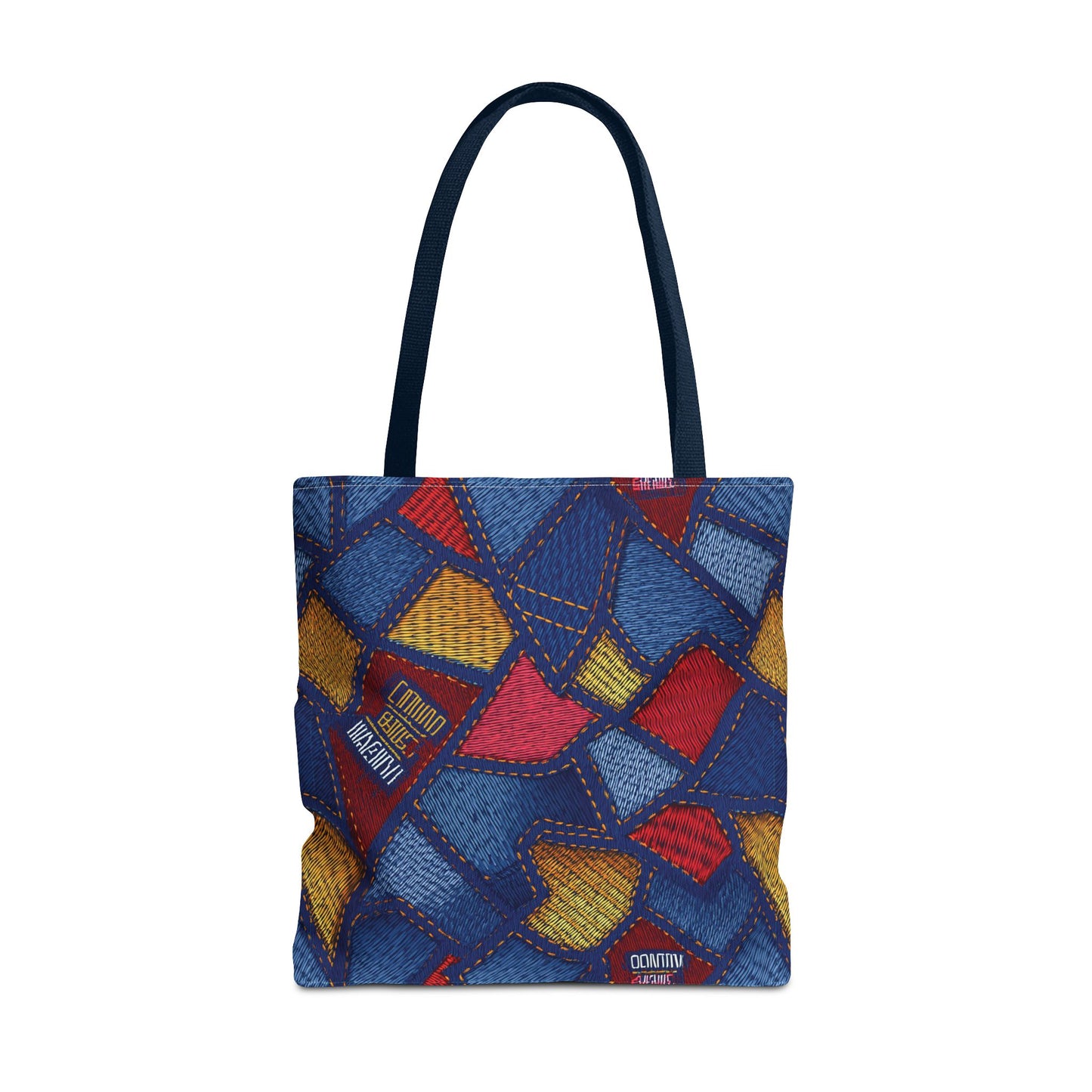 Denim Fabric Imitation Print Unisex Canvas Bag Poly Spun 3 Sizes Tote Bag 140