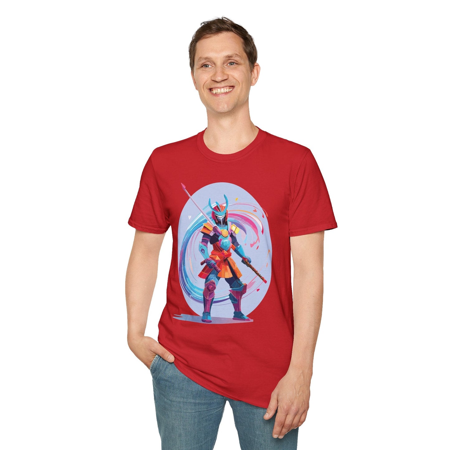 Samurai Shirt Unisex Gildan Softstyle Tee 100 Percent Ring Spun Cotton Samurai Design