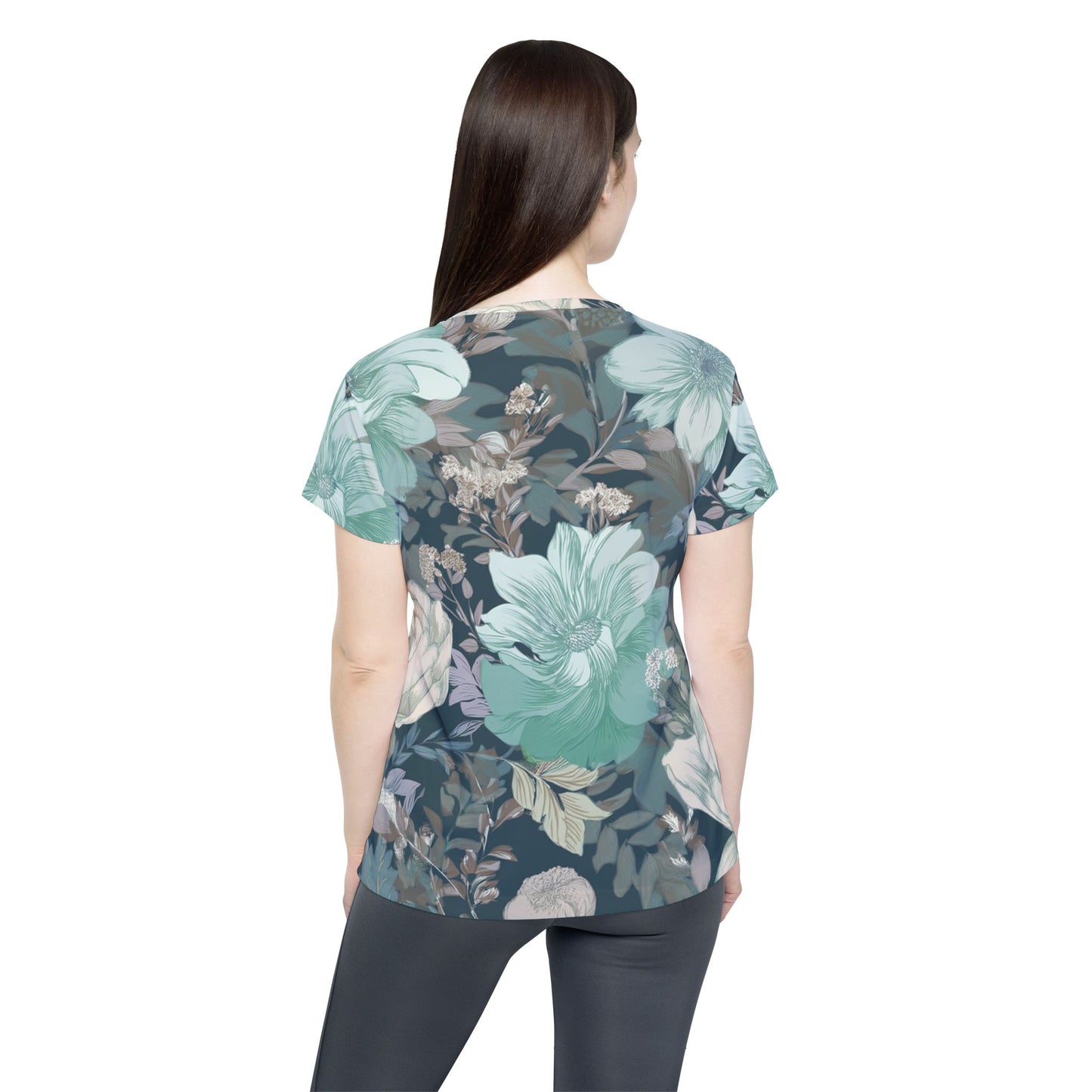 Women Poly T-Shirt with Floral Print