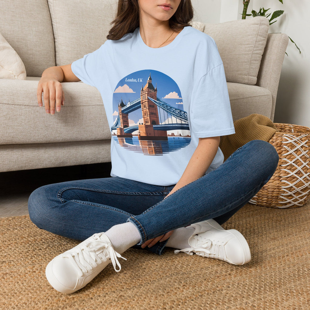 London Tower Bridge Tee | UK Landmark Illustration, Travel Souvenir