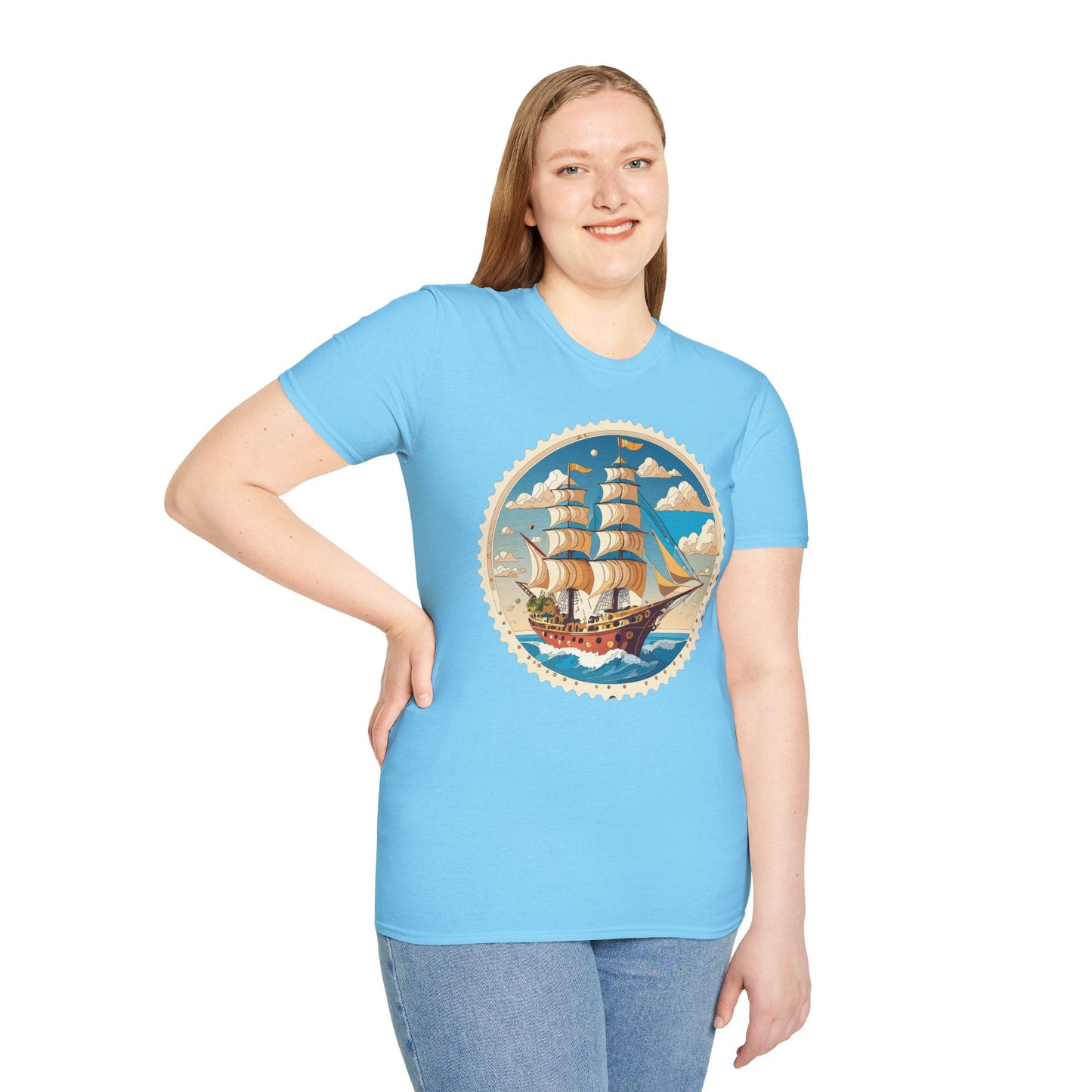 Nautical Ship Frigate Vessel T Shirts Unisex Tee Shirt Softstyle 64000 Ring Spun Cotton Comfort