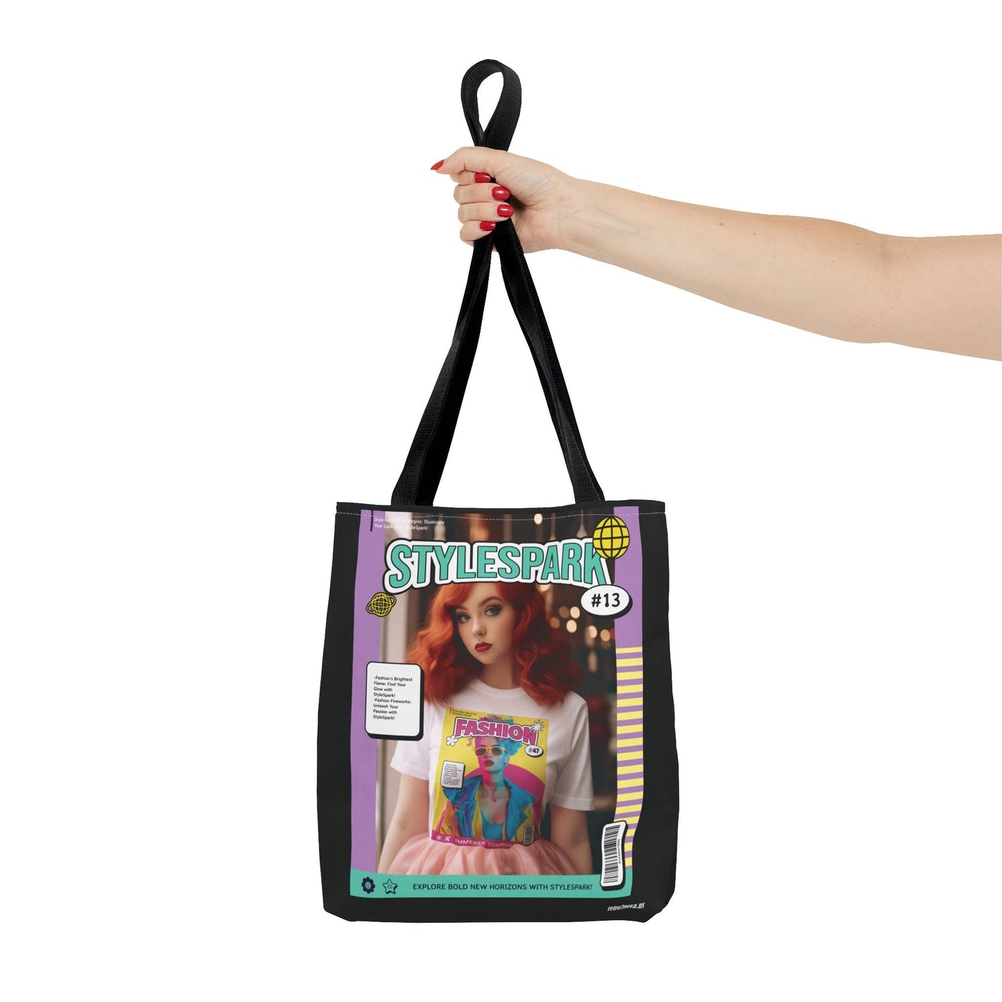 Canvas Tote Bag Magazine Cover Retro Vintage Style Durable Everyday Carry Free Shipping