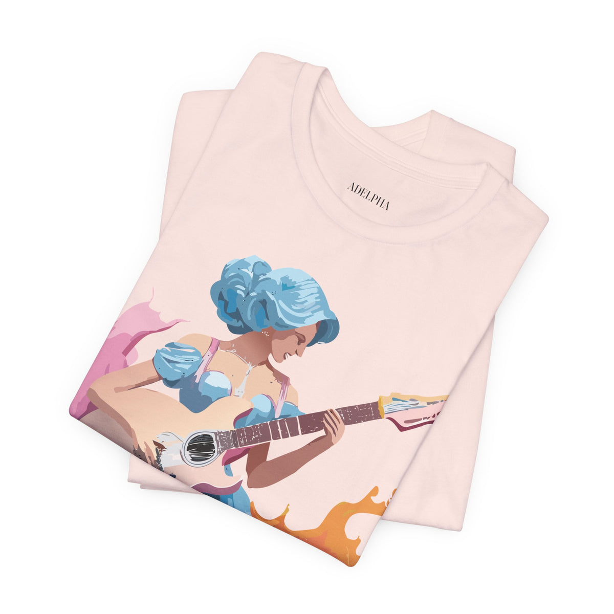 Music Graphic Unisex Cotton Bella+Canvas Tee with Art Design m135