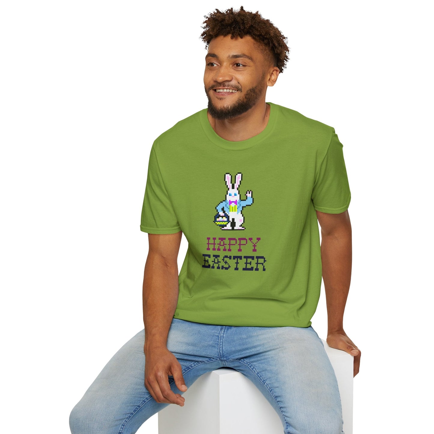 Funny Easter T Shirt With Signature And Prints Unisex Gildan Softstyle Cotton Tee Design