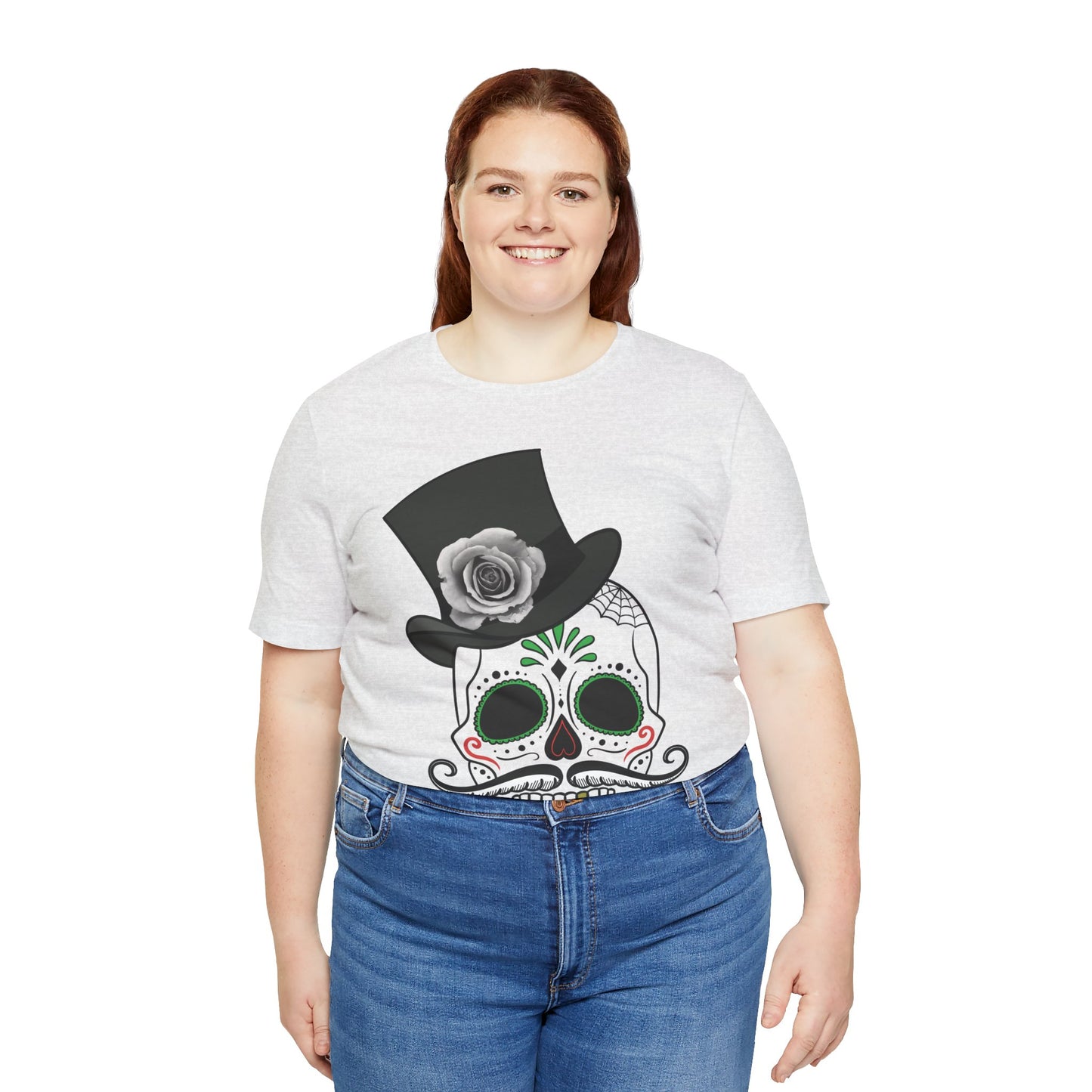 Unisex-T-Shirt aus Baumwolle mit Totenkopf