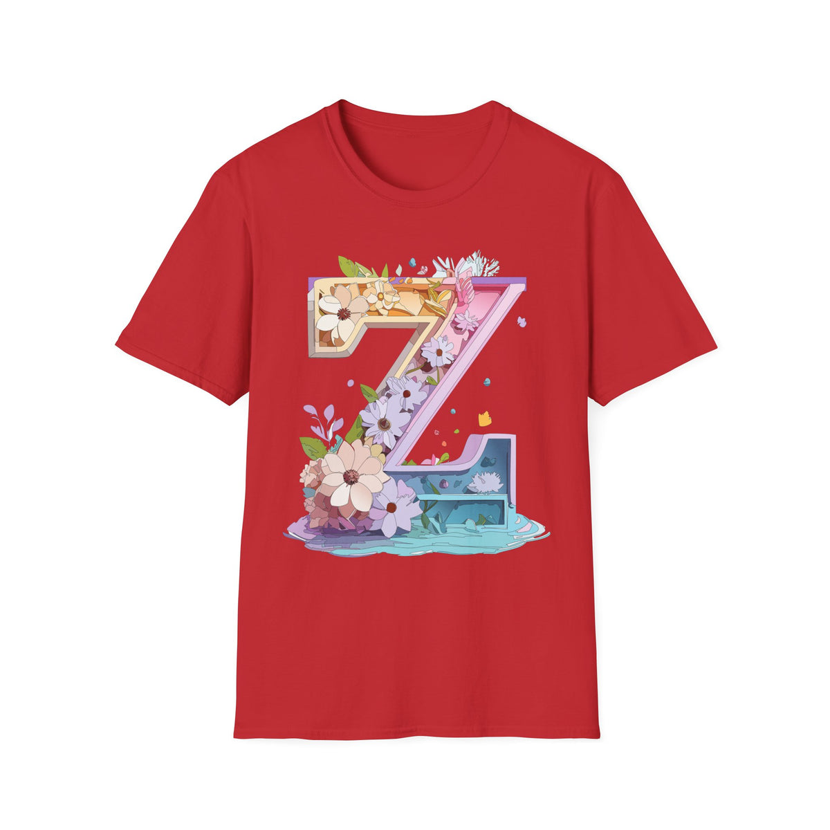 Floral Number 7 T-Shirt | Floral 7 Tee, Birthday 7th, Botanical Number Shirt