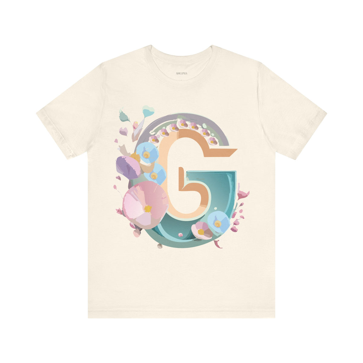 Letter G Graphic Unisex Cotton Bella+Canvas Tee with Art Letter Design