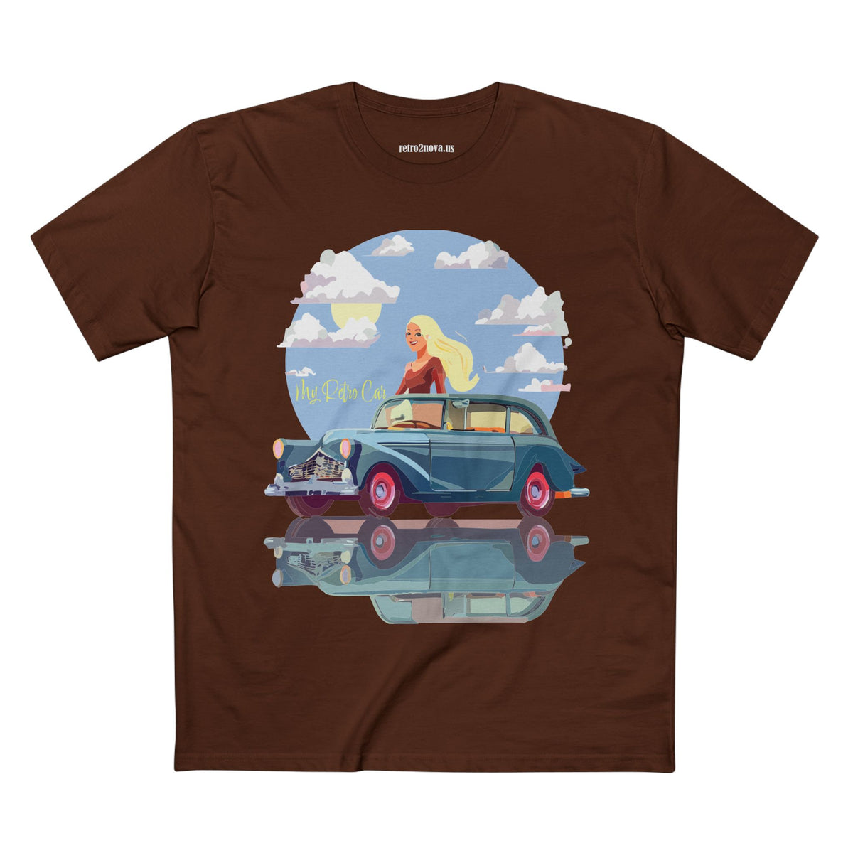 Retro Car Vintage Graphic Tee Staple Unisex 100 Cotton Tee Shirt - RC-12