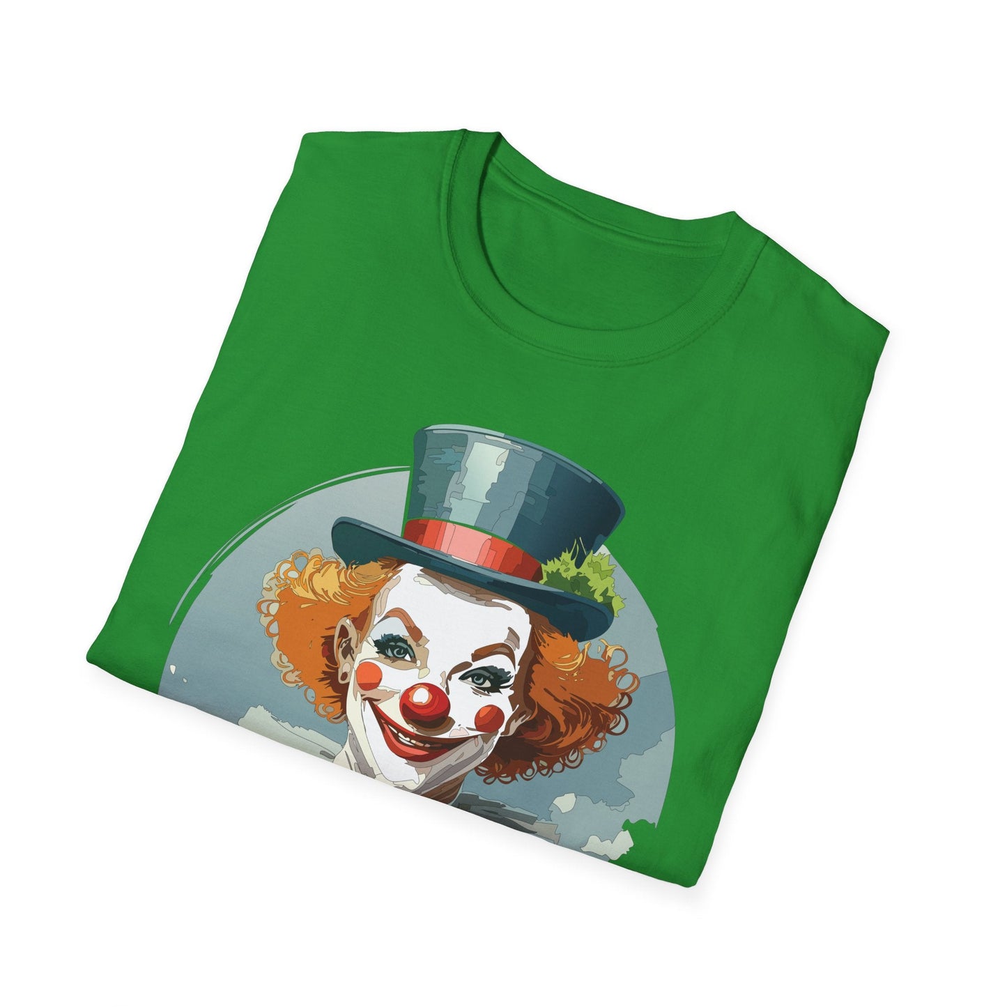 Unisex Clown Shirt Funny Man Circus Design Hundred Percent Ring Spun Cotton Gildan Softstyle Tee