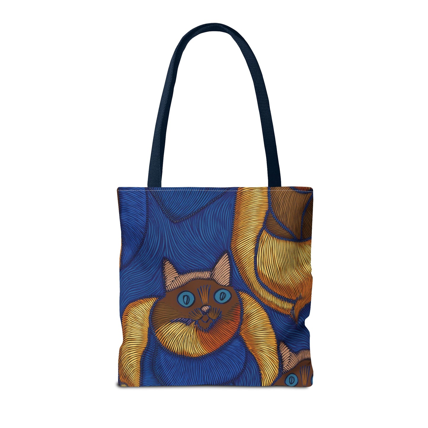 Denim Fabric Imitation Print Unisex Canvas Bag Poly Spun 3 Sizes Tote Bag 190-8