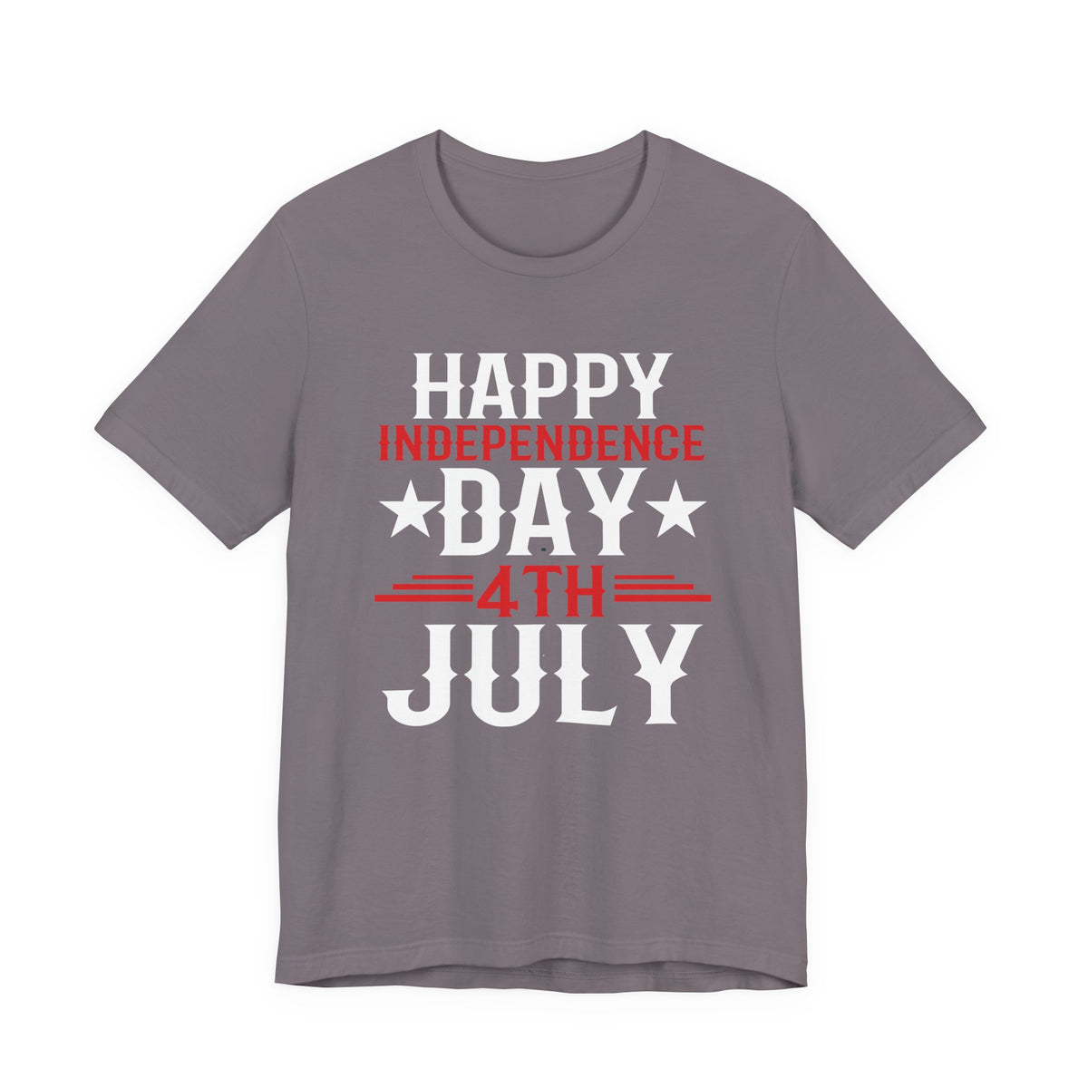 Happy Independence Day 4th July T-Shirt Patriotic Stars Stripes Unisex Cotton 016