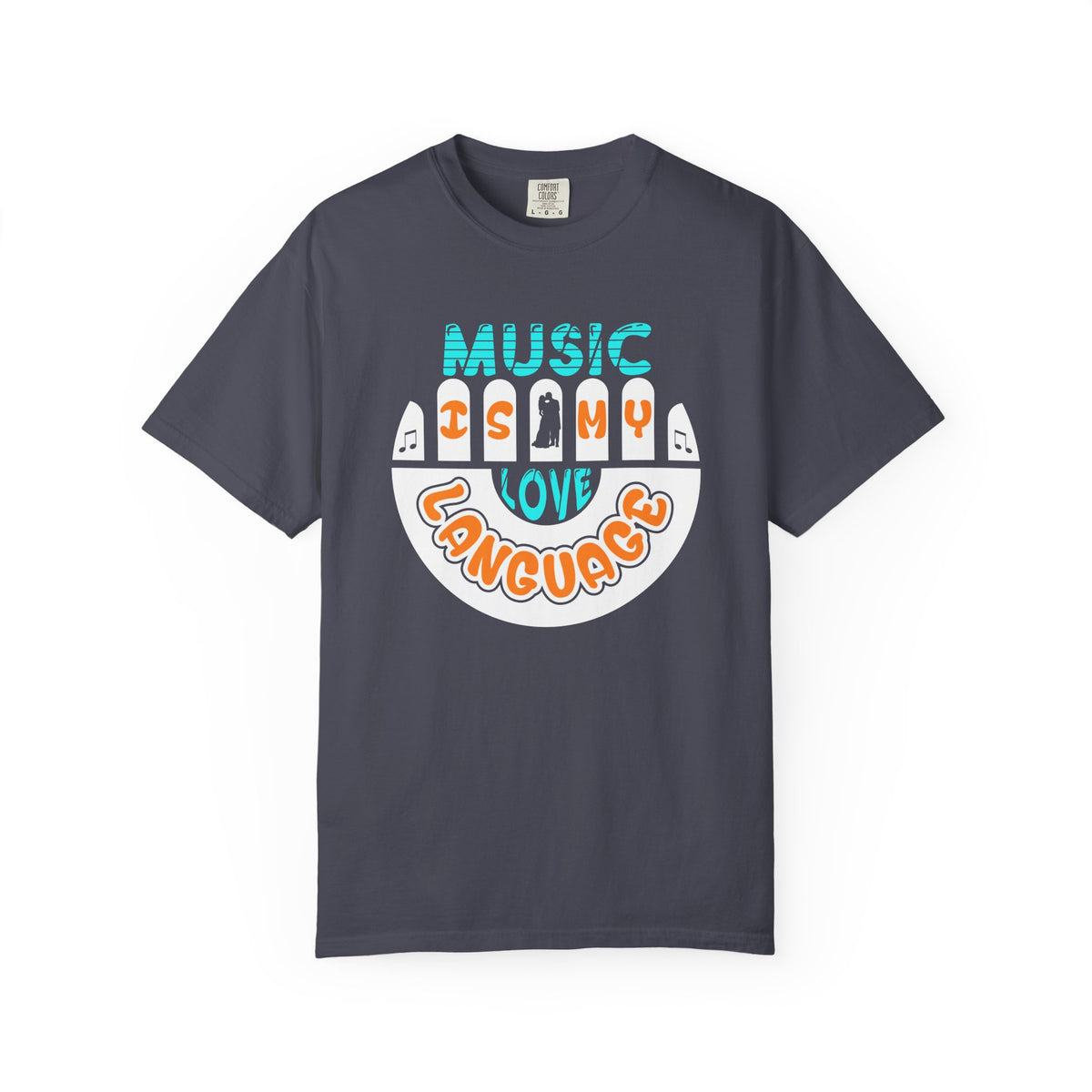 Music Is My Love Language T-shirt Retro Hand Graphic Unisex Cotton Tee 067
