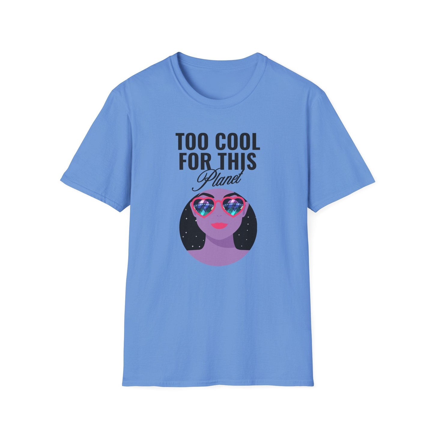 Too Cool For This Planet TShirt  Retro Alien Sunglasses Graphic Tee