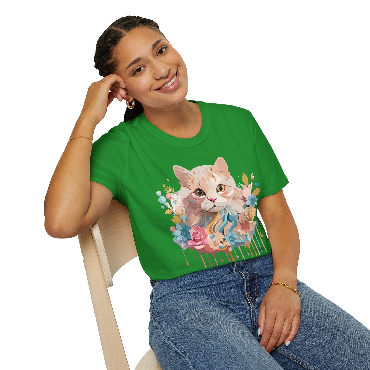 Unisex Cat Shirt Kitten Tee Cat Lover Tee Softstyle 64000 Gildan