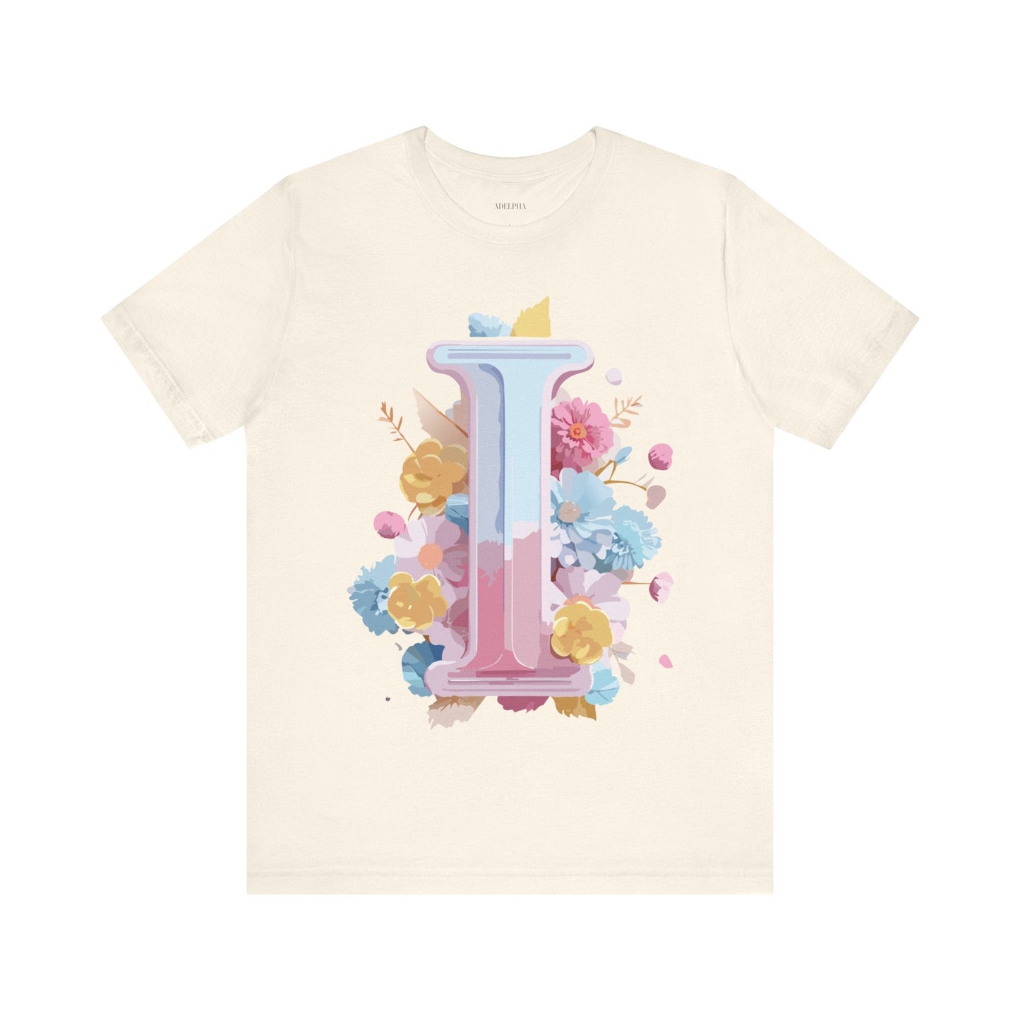 Letter I Shirt Graphic Tee Unisex Vintage Inspired Adelpha Artwork Premium Short Sleeve Tee