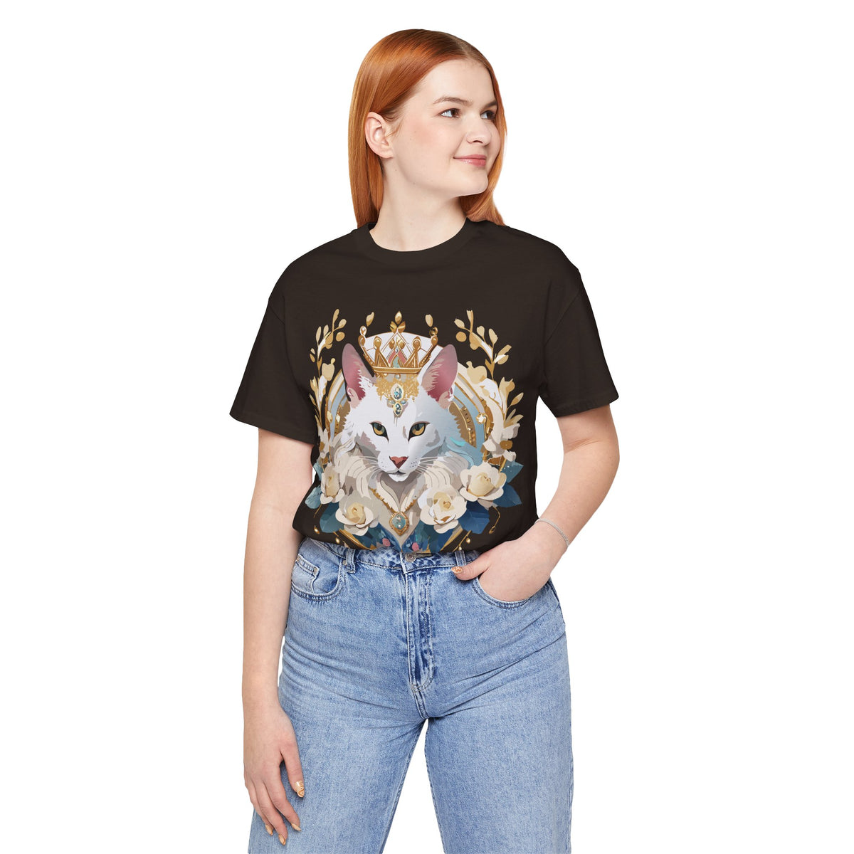 Medallion Graphic Unisex Cotton Bella+Canvas Tee with Floral Art Design m66