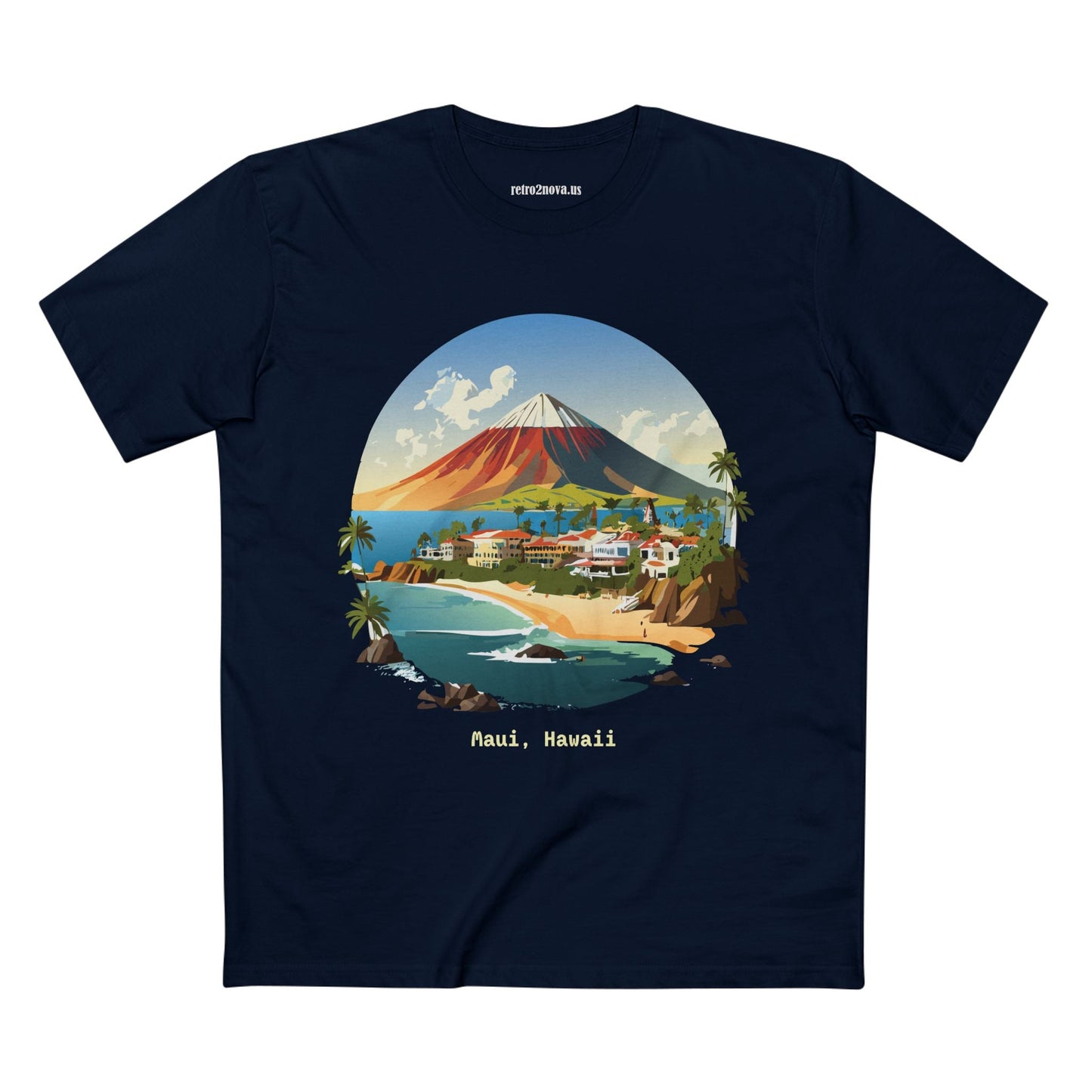 Unisex Travel Shirt Hawaii Style Original Art Design Tee TT-37 Premium Cotton Breathable Comfort
