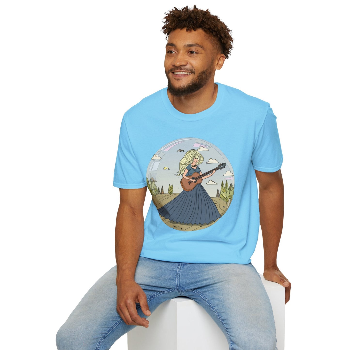 Womens Graphic T Shirt Art Design Tee Softstyle Cotton Ring-Spun Unisex Short Sleeve