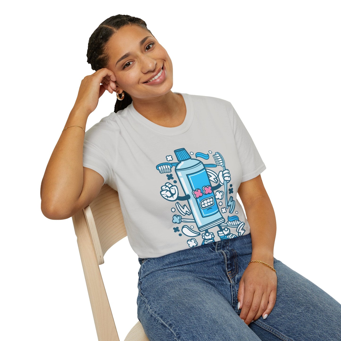 Cartoon Animation T Shirt Unisex Gildan Softstyle 64000 Tee With Fun Art Design Artwork