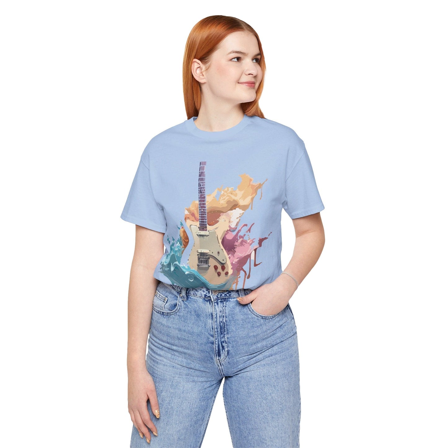 Music Graphic Unisex 100 Cotton Vintage Art with Musical Elements Tee 50
