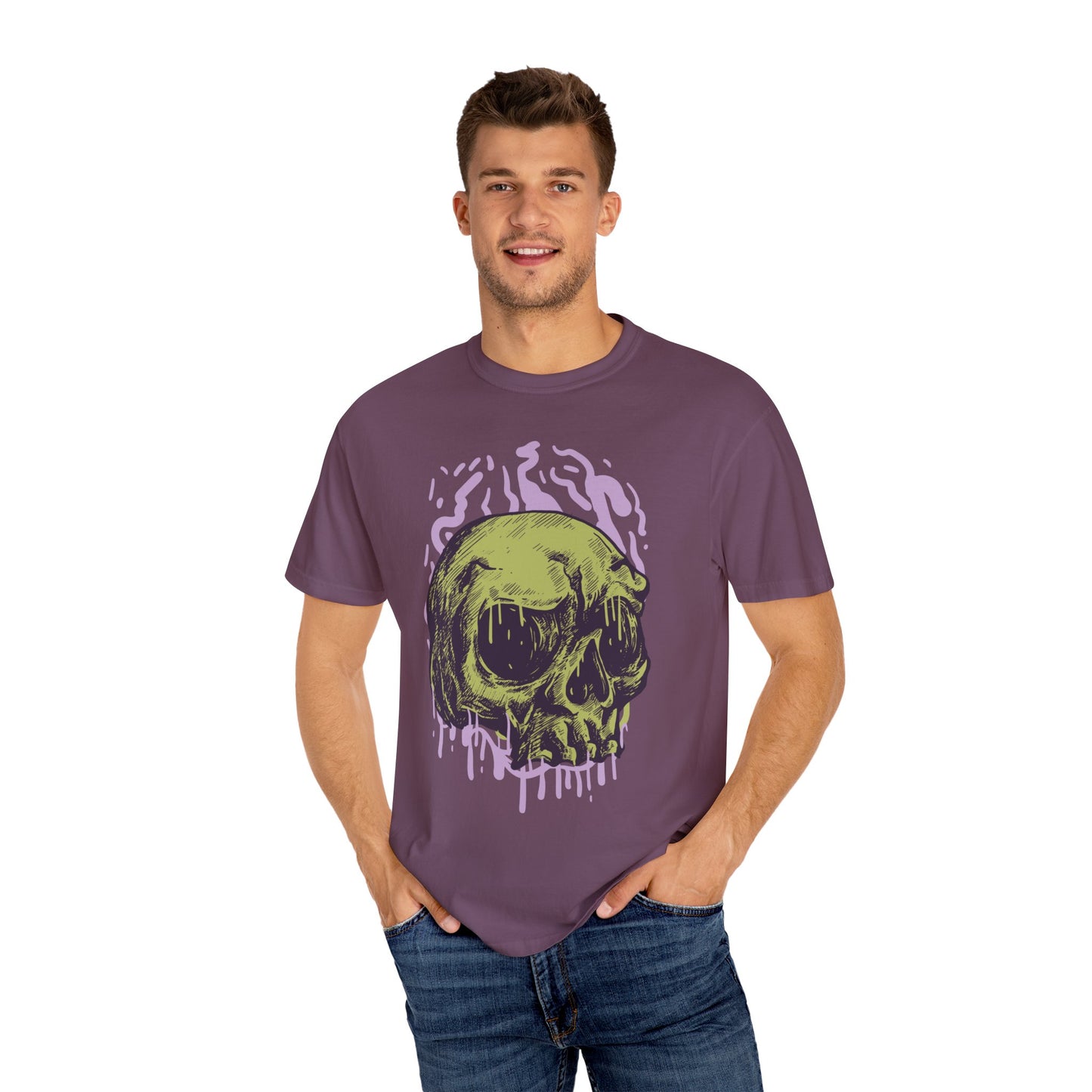 Tee-shirt unisexe en coton avec tête de mort 