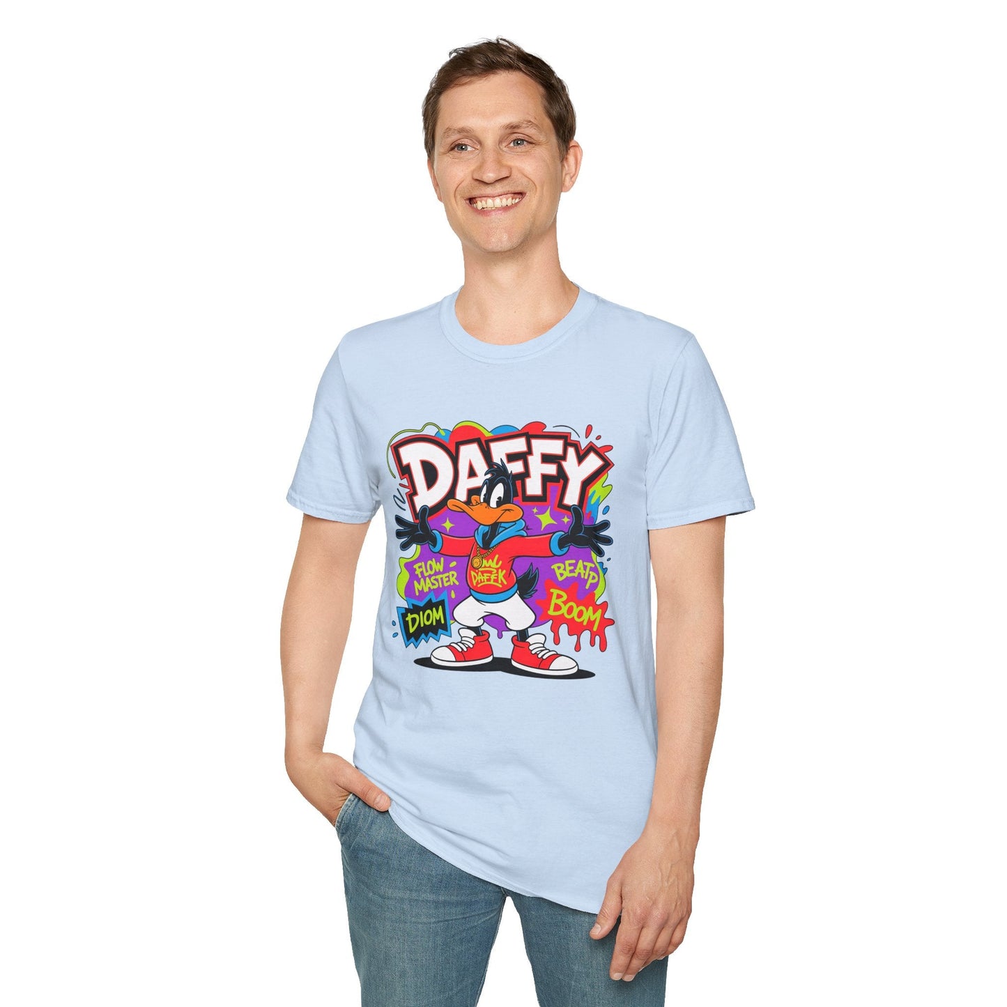 Unisex Cartoon T Shirt With Animation Graphic Funny Animals Tee Gildan Softstyle 64000