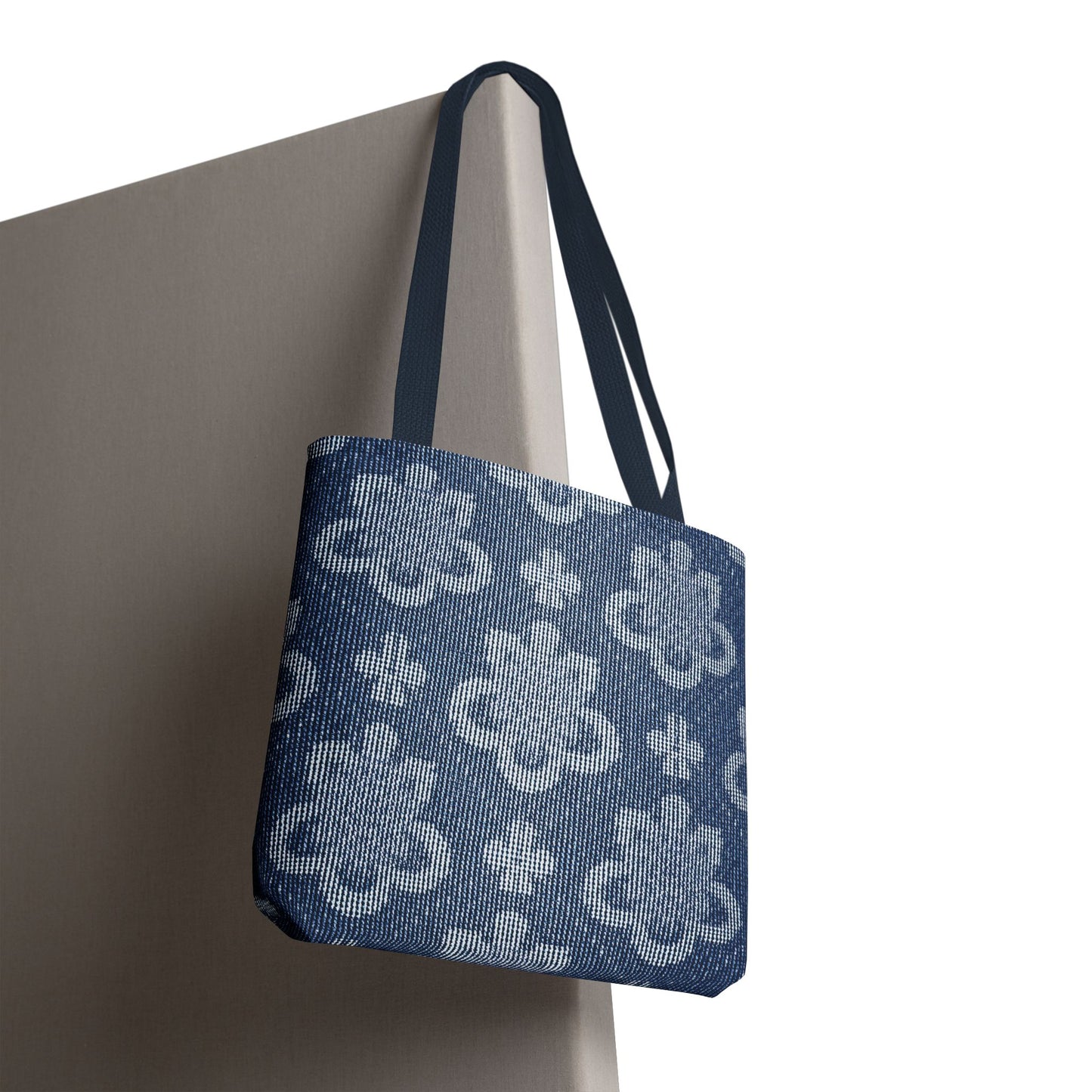 Denim Fabric Imitation Print Unisex Canvas Bag Poly Spun 3 Sizes Tote Bag 108