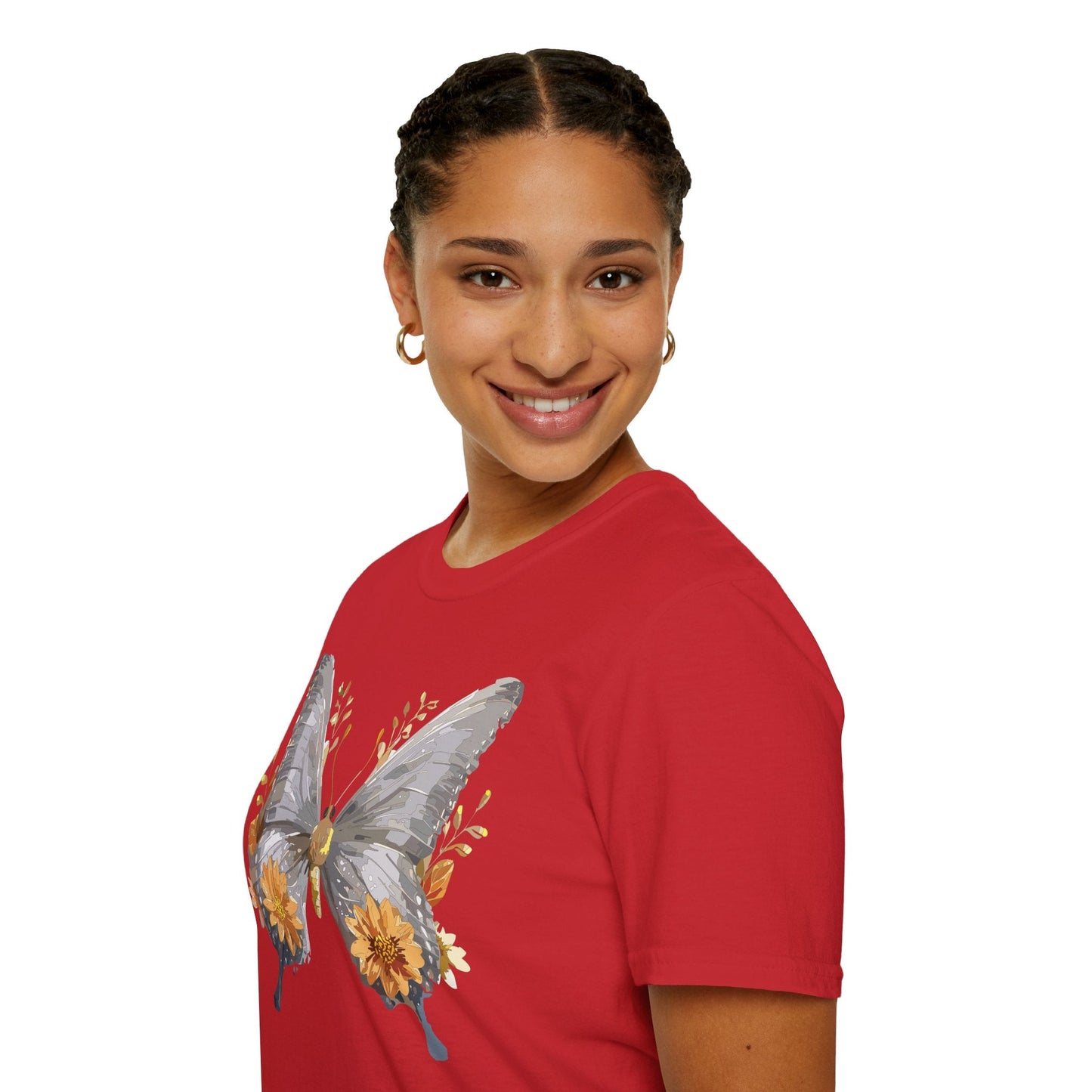 Butterfly T Shirt For Unisex Gildan Softstyle 64000 Cotton Comfort Monarch Design Tee
