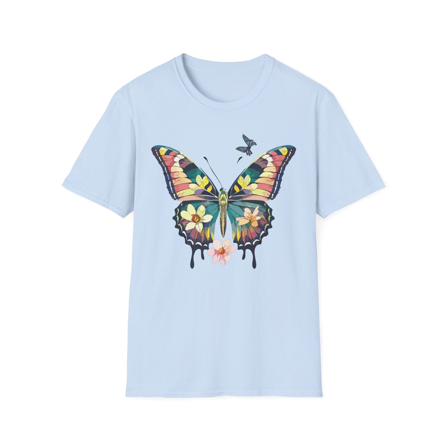 Butterfly T Shirt For Unisex Softstyle 64000 Short Sleeve Monarch Butterfly Tee Design