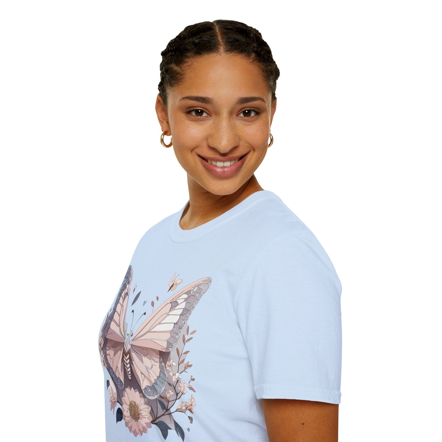 Butterfly Shirt Unisex Gildan Softstyle 64000 Monarch Butterfly Tee 100 Percent Ring Spun Cotton