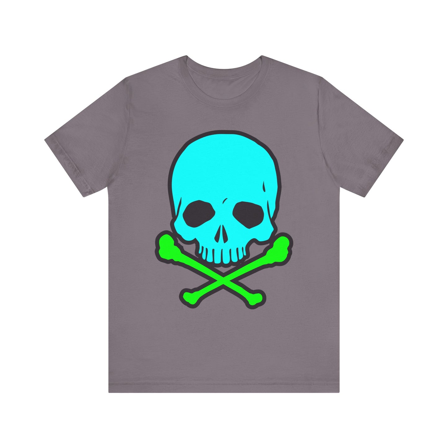 Blue Skull Graphic Design Tee, Skull Shirt, Vintage Tees, Art Design T-Shirt, Vintage Graphic Tee, Art Shirts with Skulls