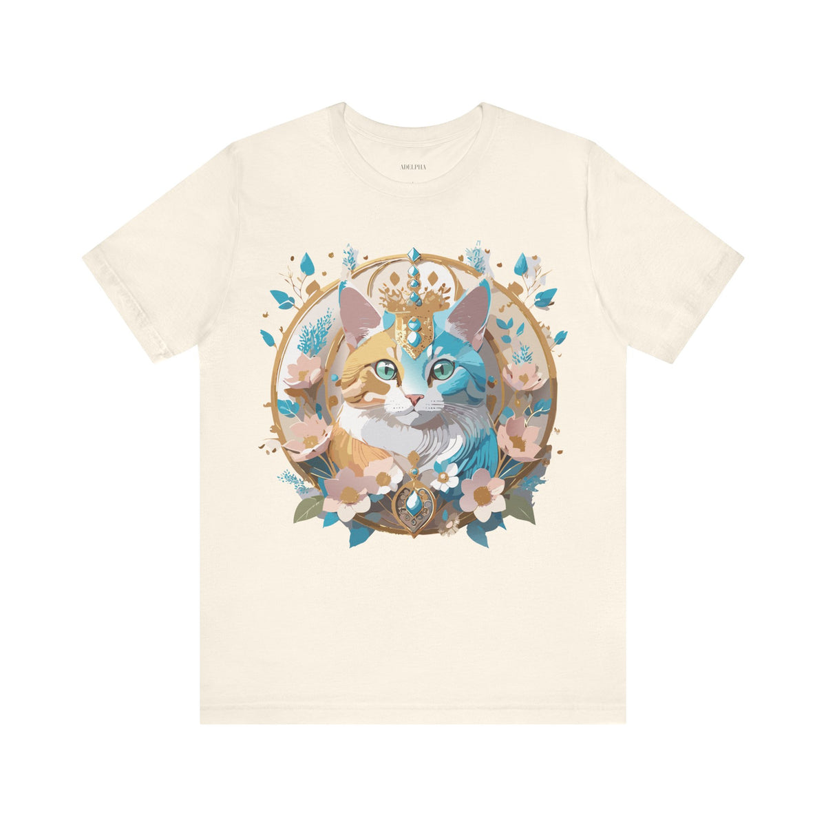 Medallion Graphic Unisex Cotton Bella+Canvas Tee with Floral Art Design m58